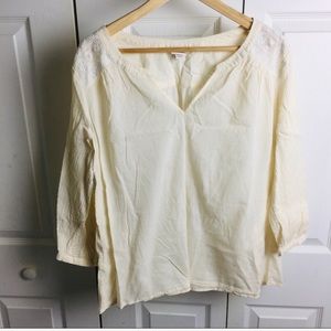 Bracelet Sleeve Embroidered Boho Chic Peasant Top